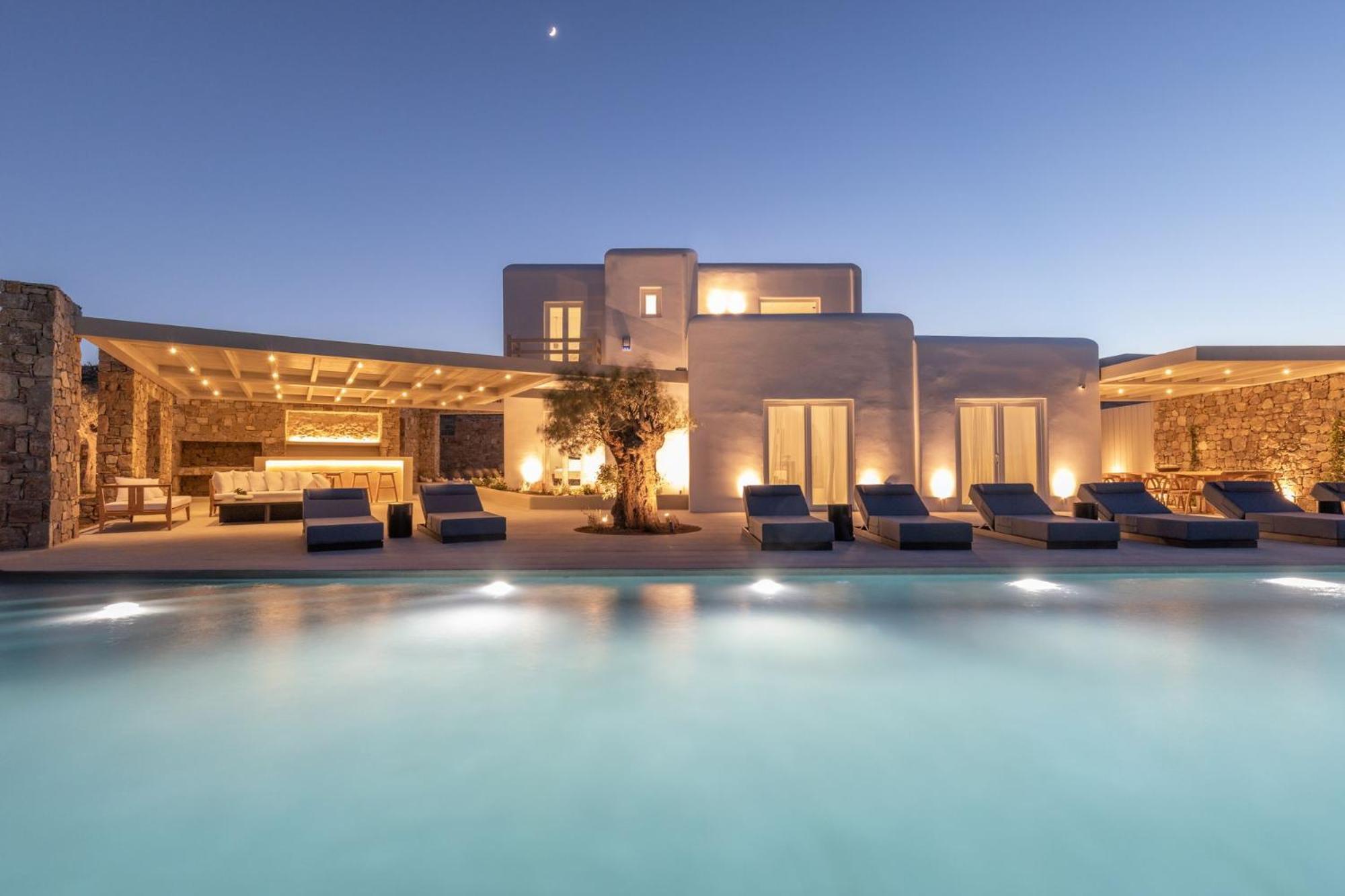 Blue Eye Grand Villa Mykonos 卡拉法蒂斯 外观 照片