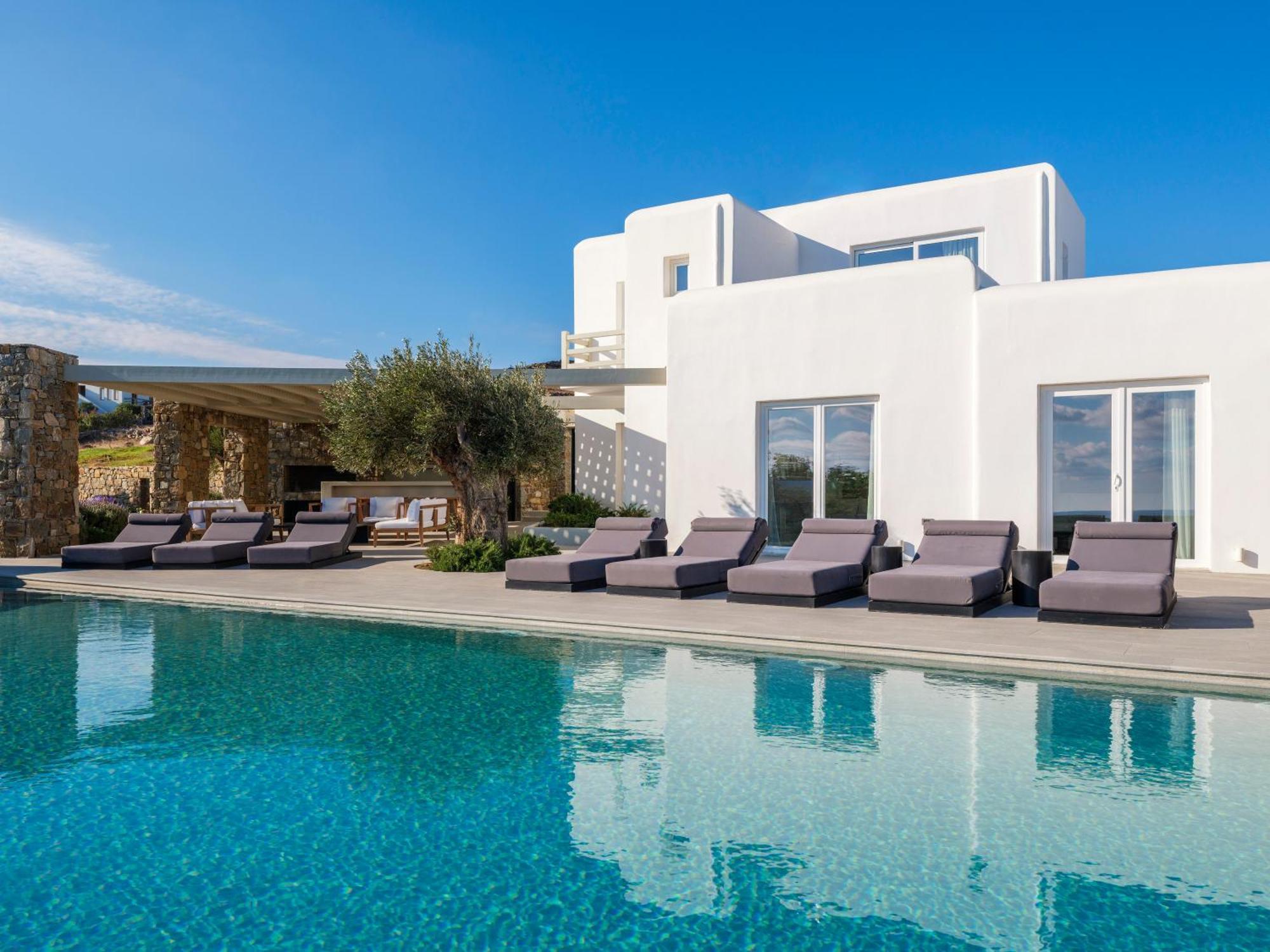 Blue Eye Grand Villa Mykonos 卡拉法蒂斯 外观 照片