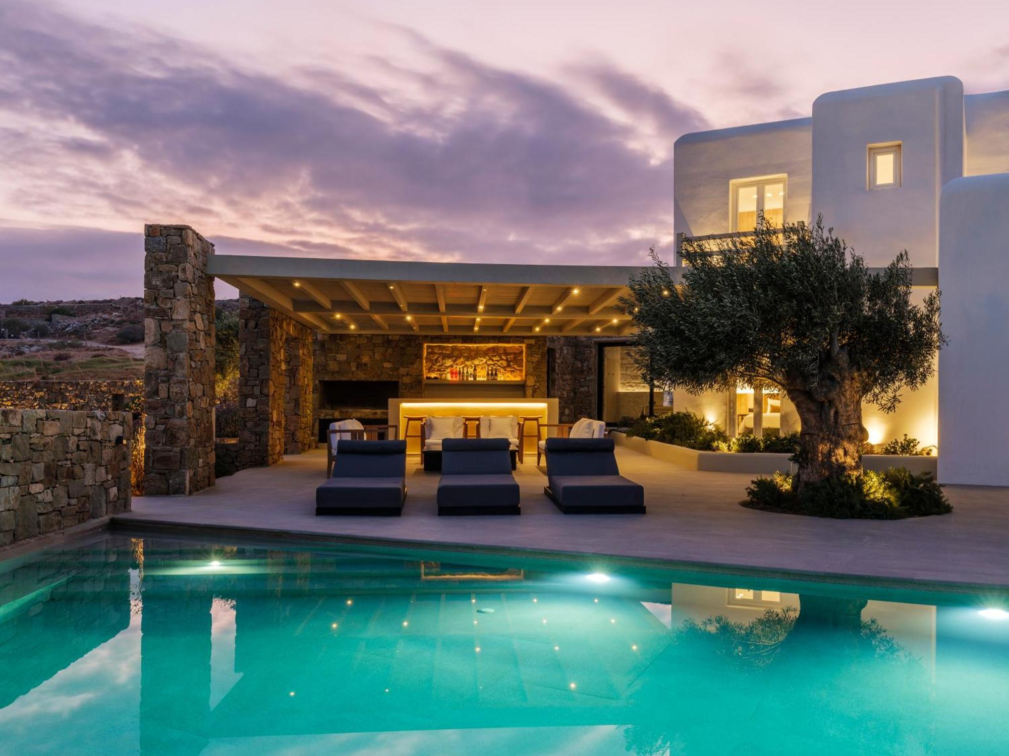 Blue Eye Grand Villa Mykonos 卡拉法蒂斯 外观 照片